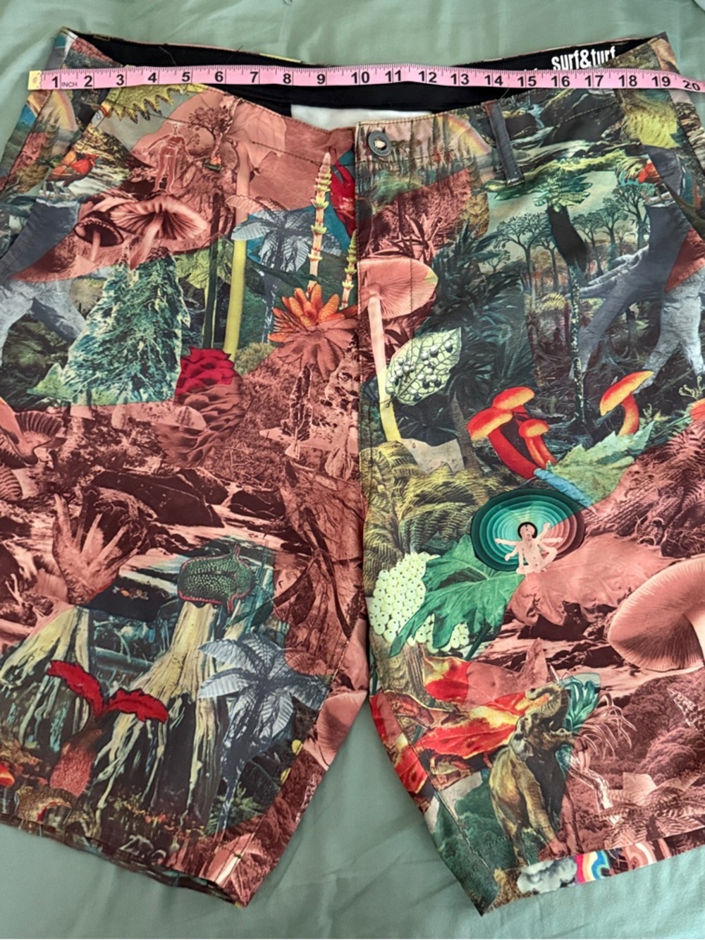 Men's Multicolor psychedelic tropical Volcom board shorts